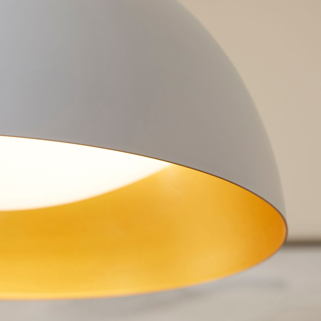 LUCCI 16" Pendant -3000k- White/Industrial Brass