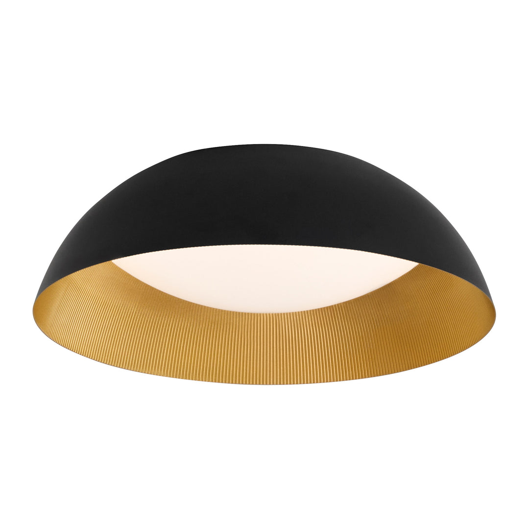 LUCCI 18” Ceiling Mount – Black / Industrial Brass metal