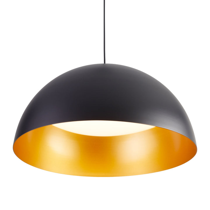 LUCCI 23" Pendant -3000k- Black/Industrial Brass