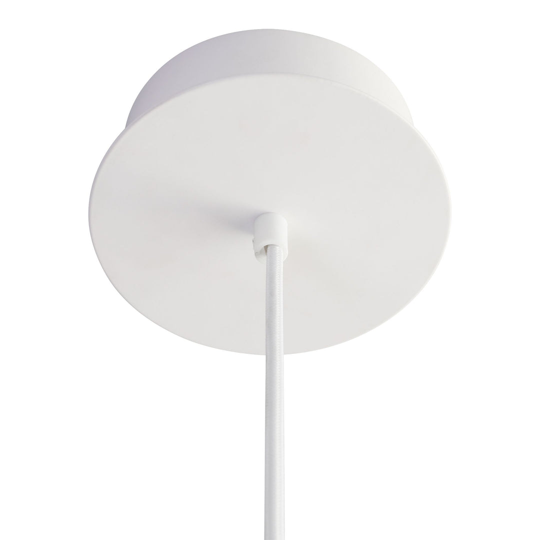 LUCCI 23" Pendant -3000k- White/Industrial Brass