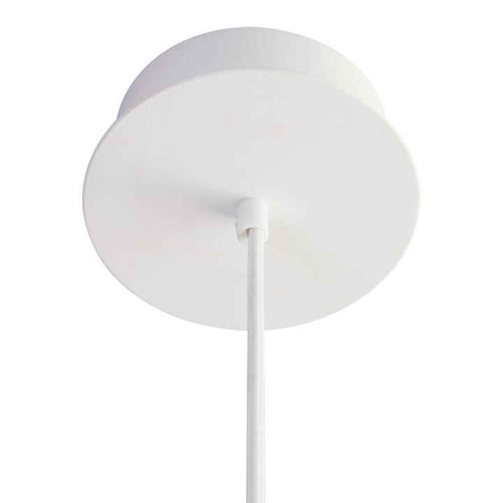 LUCCI 23" Pendant -3000k- White/Industrial Brass