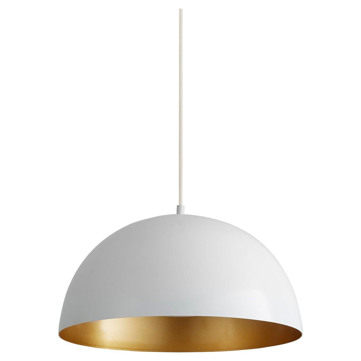 LUCCI 23" Pendant -3000k- White/Industrial Brass