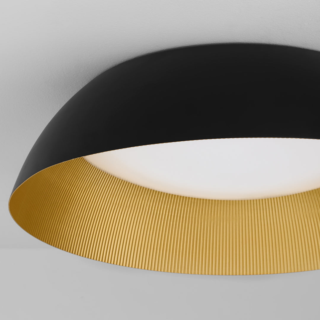 LUCCI 25” Ceiling Mount – Black / Industrial Brass metal