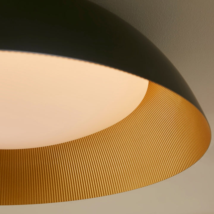 LUCCI 25” Ceiling Mount – Black / Industrial Brass metal