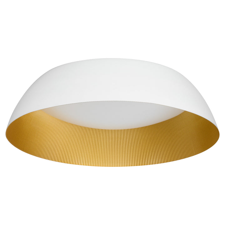 LUCCI 25” Ceiling Mount - White / Industrial Brass metal