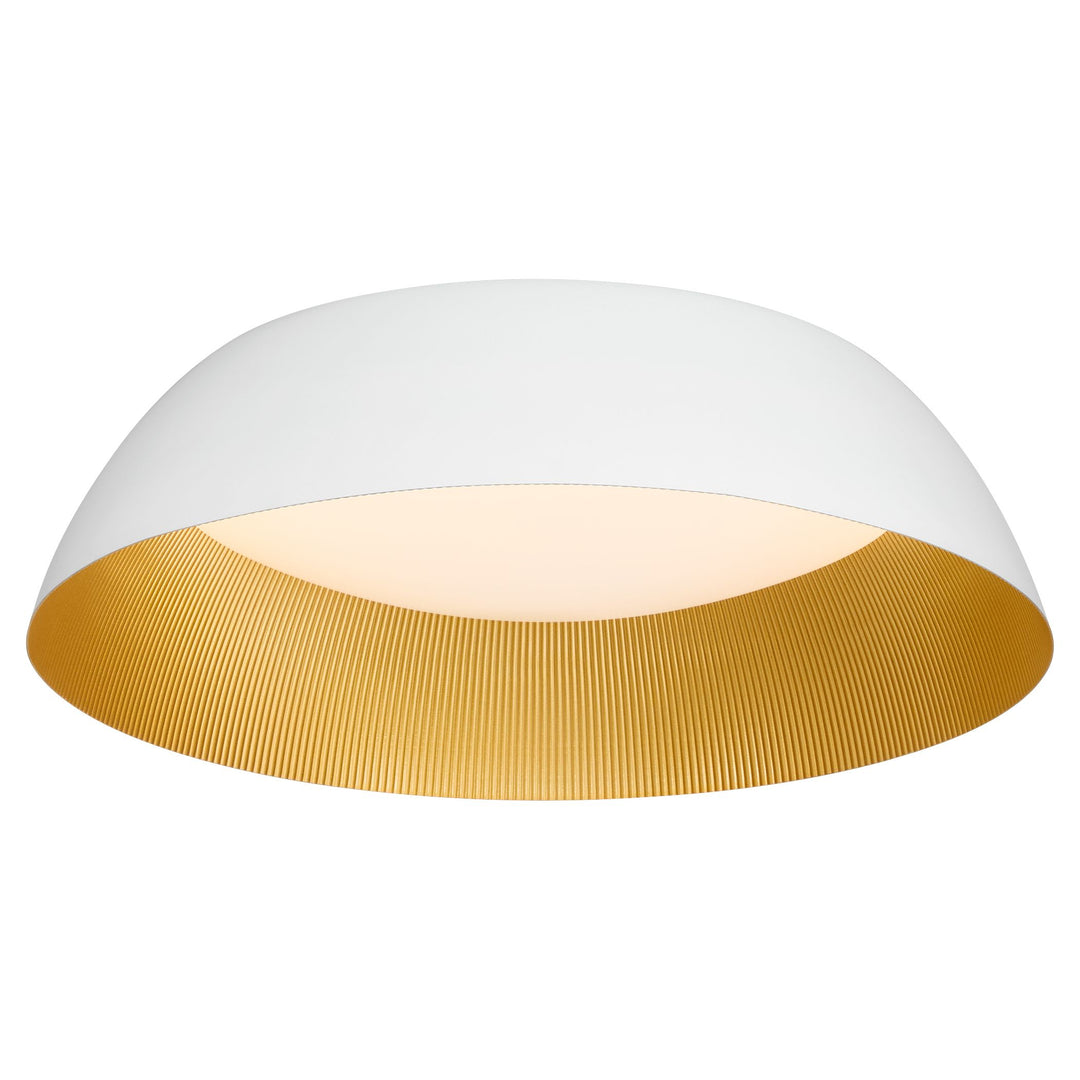 LUCCI 25” Ceiling Mount - White / Industrial Brass metal