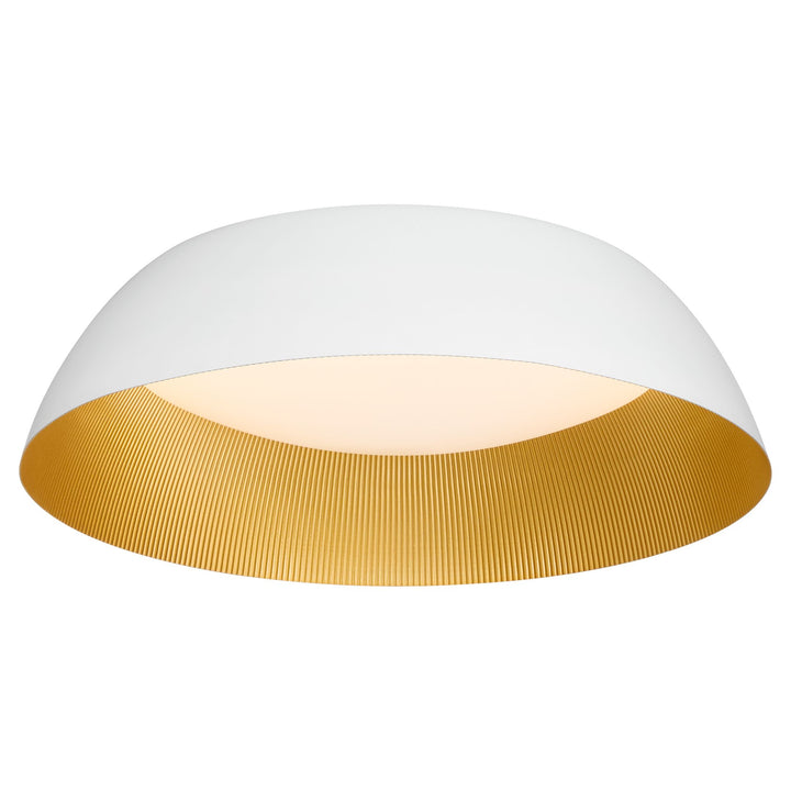 LUCCI 25” Ceiling Mount - White / Industrial Brass metal