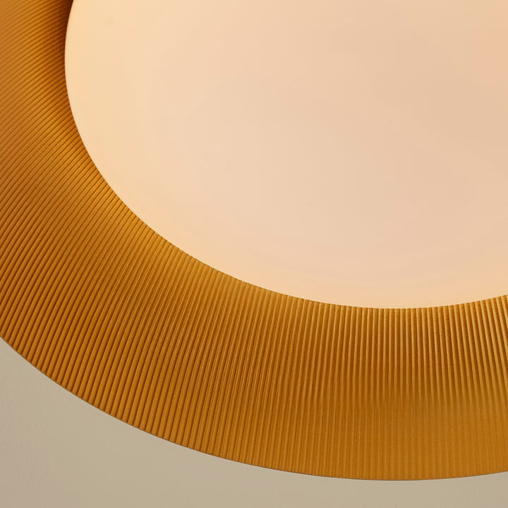 LUCCI 25” Ceiling Mount - White / Industrial Brass metal