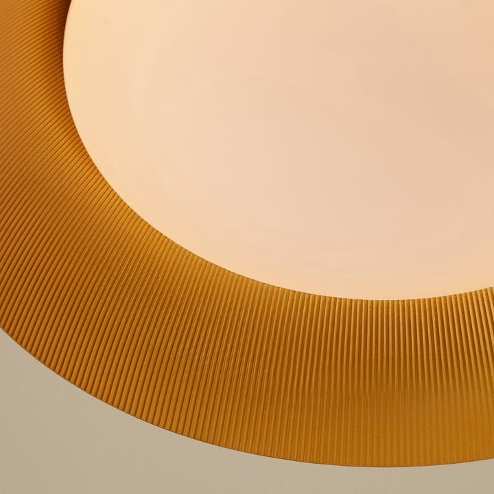 LUCCI 25” Ceiling Mount - White / Industrial Brass metal