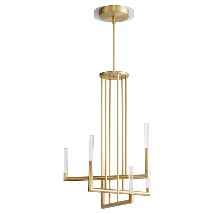 LUSTRE Six Light Chandelier -3000k- Aged Brass