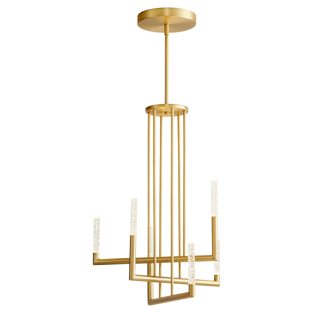 LUSTRE Six Light Chandelier -3000k- Aged Brass