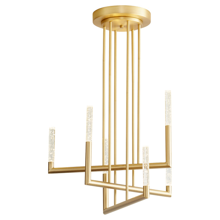 LUSTRE Six Light Chandelier -3000k- Aged Brass