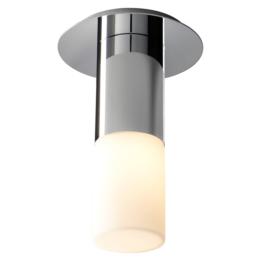 PILAR Small Glass Ceiling Mount -3000k- Polished Nickel
