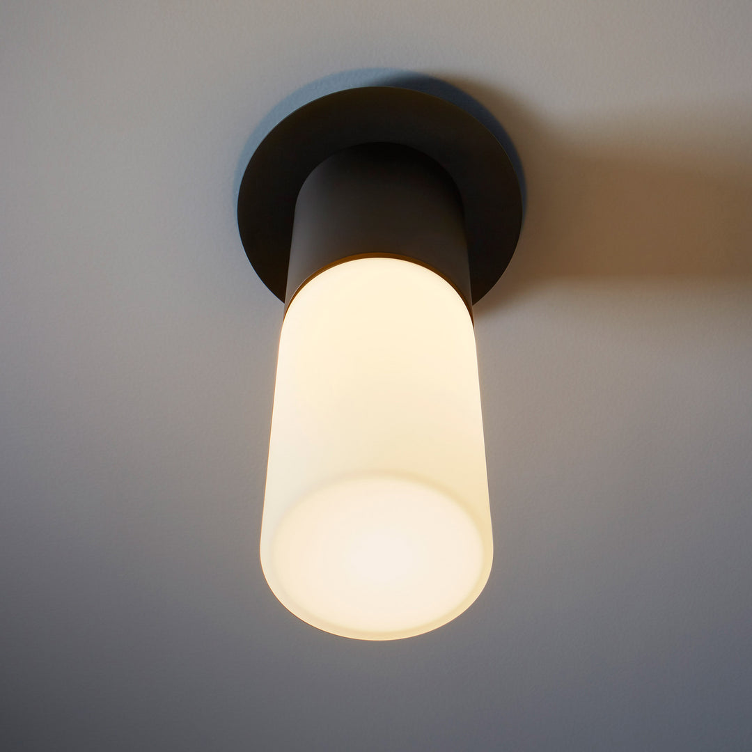 PILAR Large Glass Ceiling Mount -3500k- Black