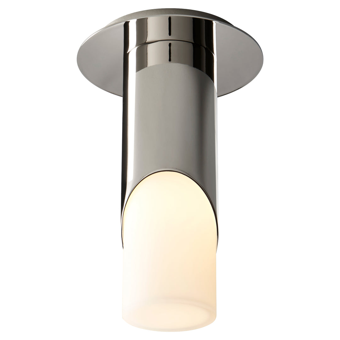 ELLIPSE Small Glass Ceiling Mount -2700k- Polished Nickel