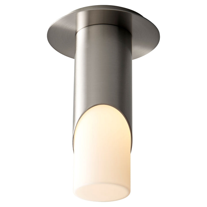 ELLIPSE Small Glass Ceiling Mount -3500k- Satin Nickel