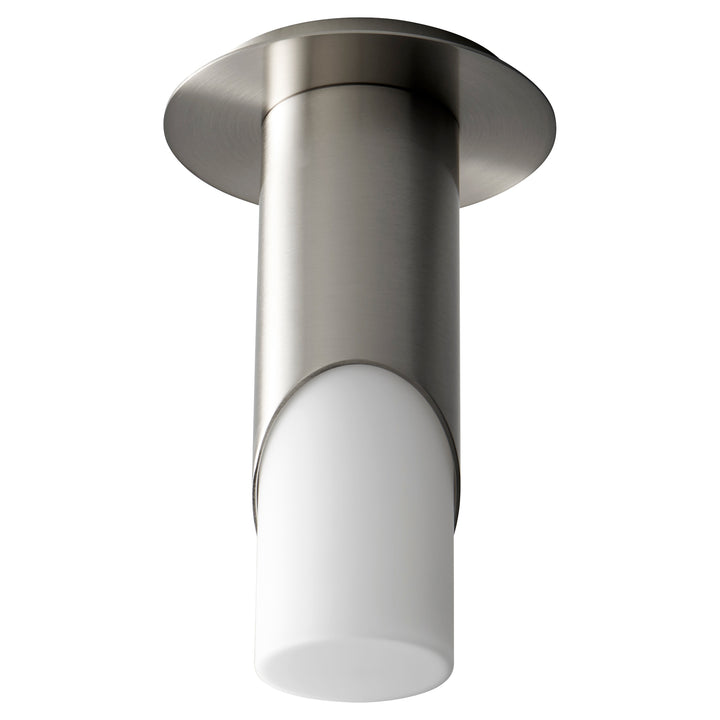 ELLIPSE Small Glass Ceiling Mount -2700k- Satin Nickel