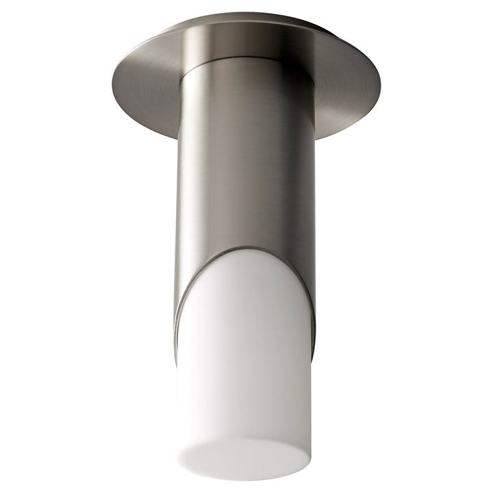 ELLIPSE Small Acrylic Ceiling Mount -4000k- Satin Nickel