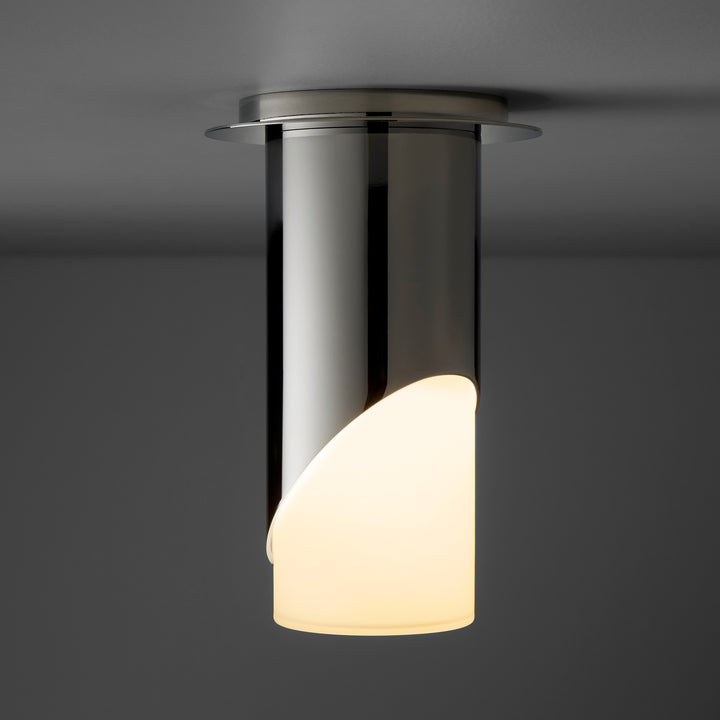 ELLIPSE Large Glass Ceiling Mount -3000k- Polished Nickel