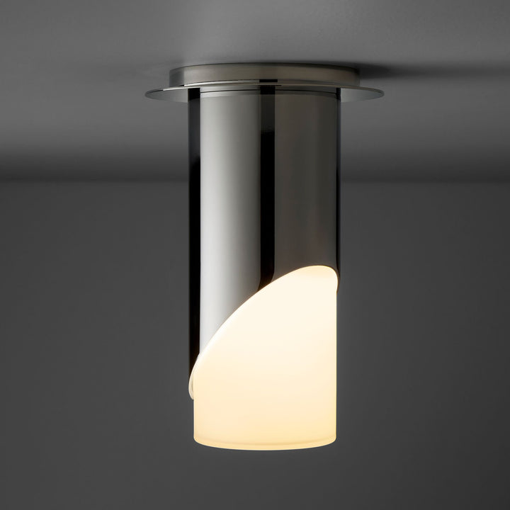 ELLIPSE Large Glass Ceiling Mount -3000k- Polished Nickel