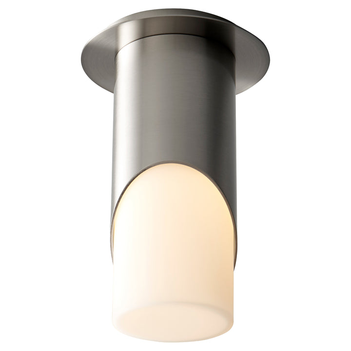 ELLIPSE Large Glass Ceiling Mount -3000k- Satin Nickel
