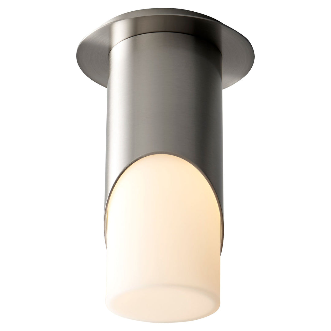 ELLIPSE Large Glass Ceiling Mount -3000k- Satin Nickel
