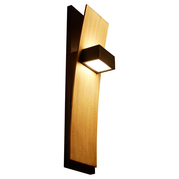 DARIO  Wall Sconce -3000k- Black/Weathered Oak