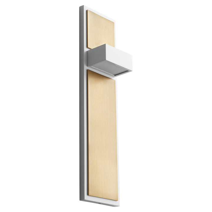 GUAPO  Wall Sconce -2700k- White/Aged Brass