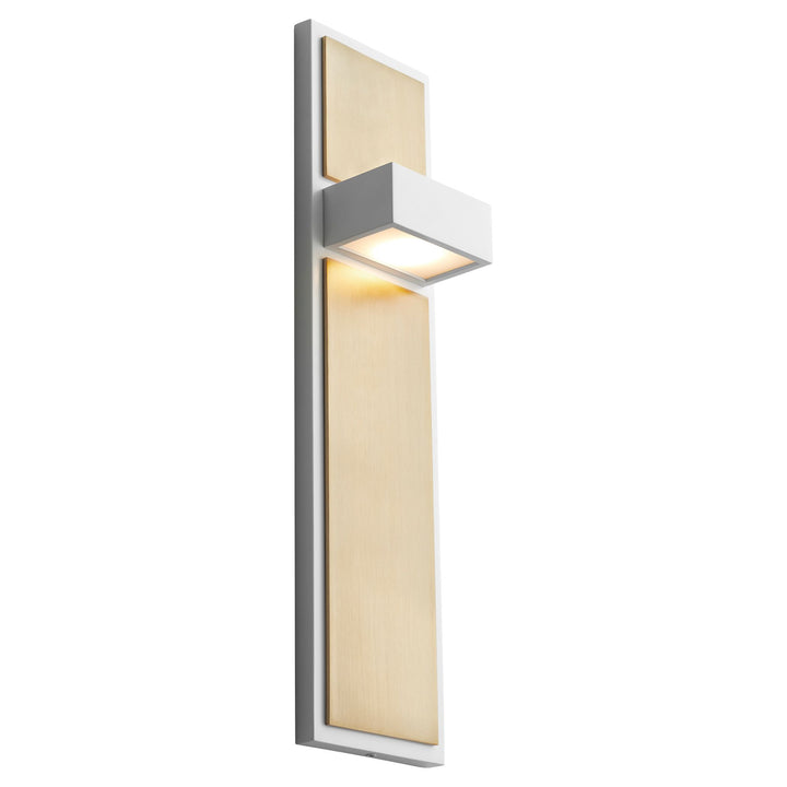 GUAPO  Wall Sconce -2700k- White/Aged Brass