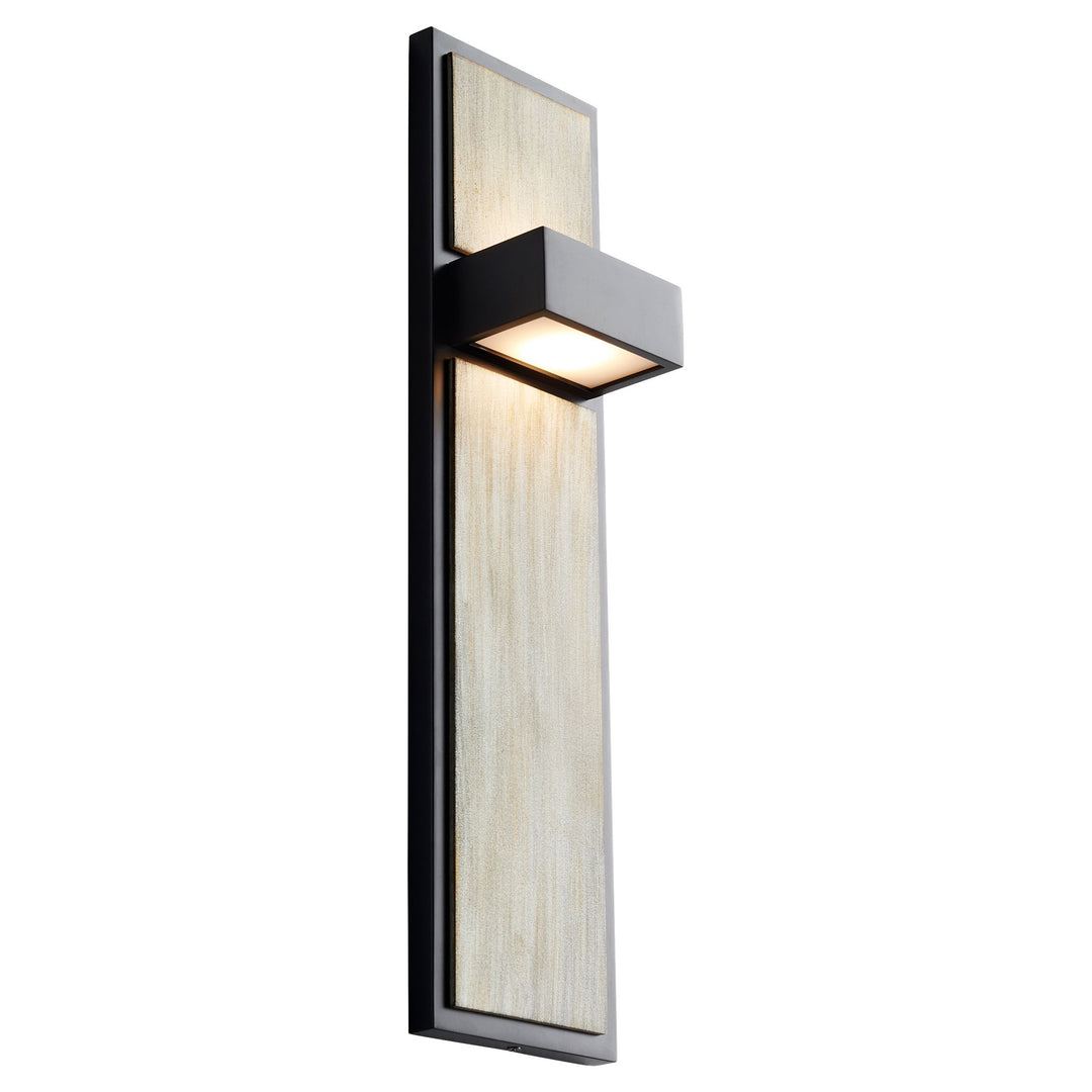 GUAPO  Wall Sconce -3500k- Black/Weathered Oak