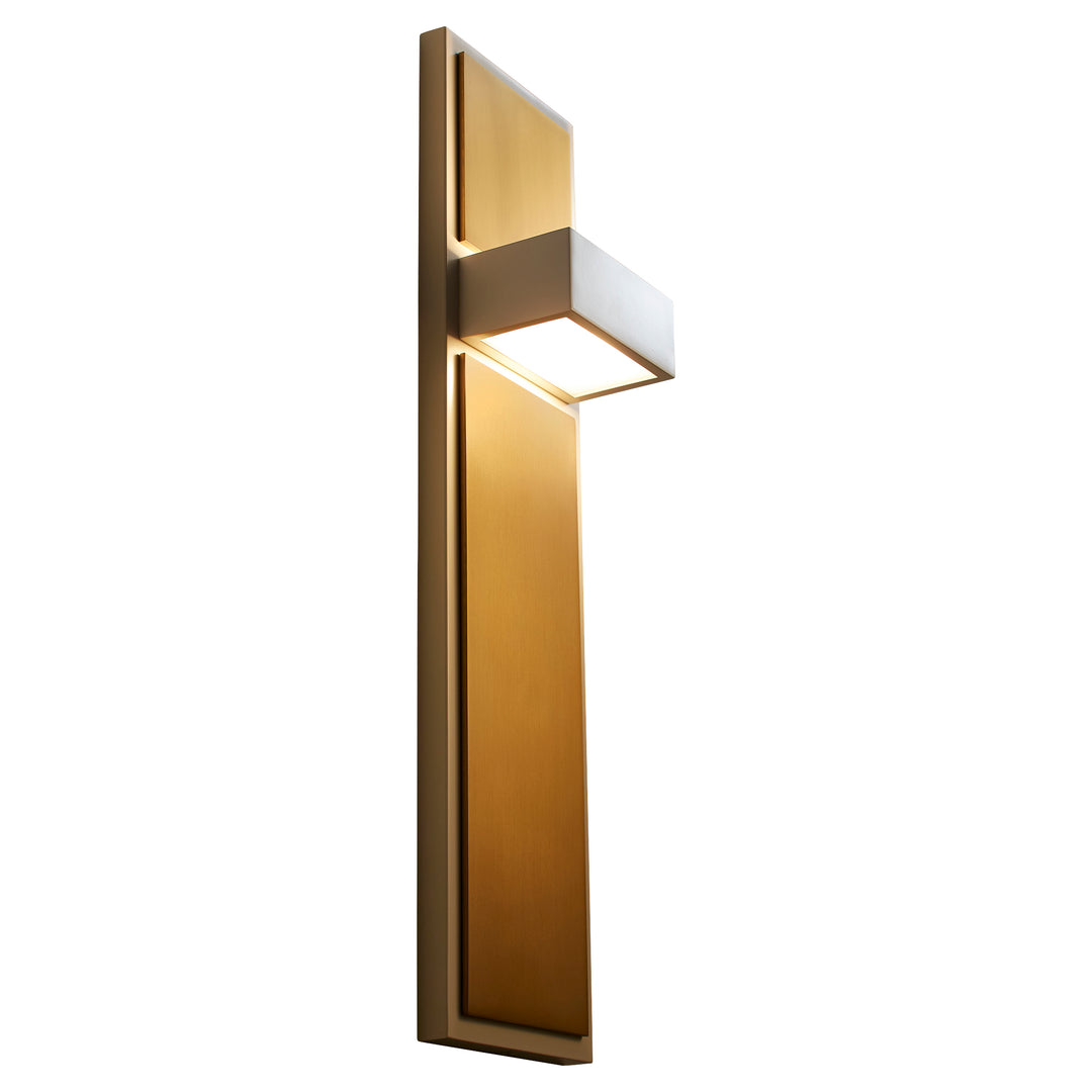 GUAPO  Wall Sconce -3000k- White/Aged Brass
