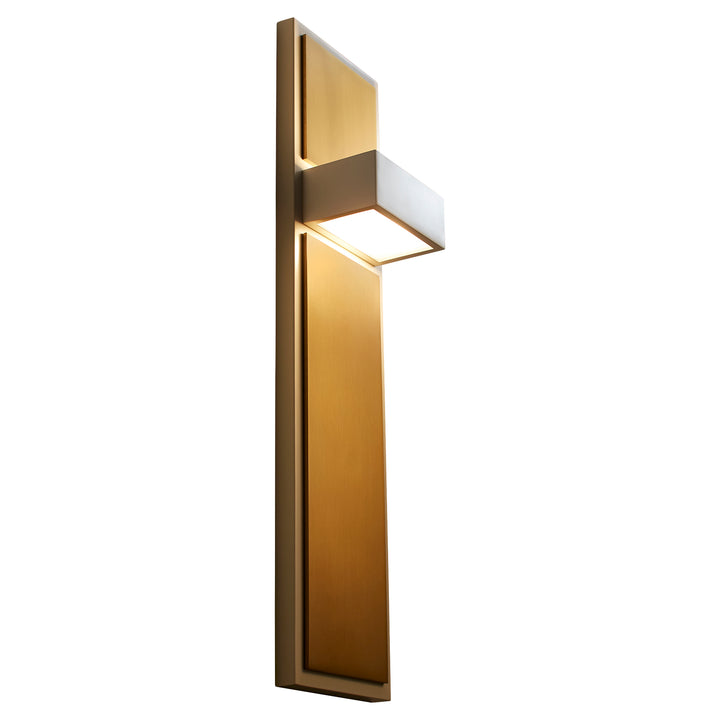 GUAPO  Wall Sconce -3000k- White/Aged Brass