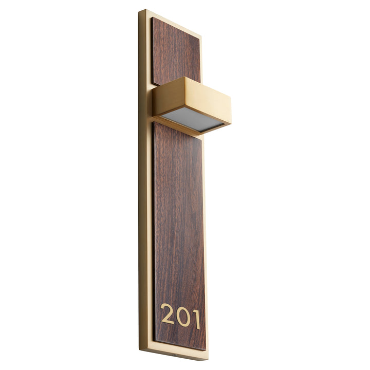 GUAPO  Wall Sconce -3000k- White/Aged Brass
