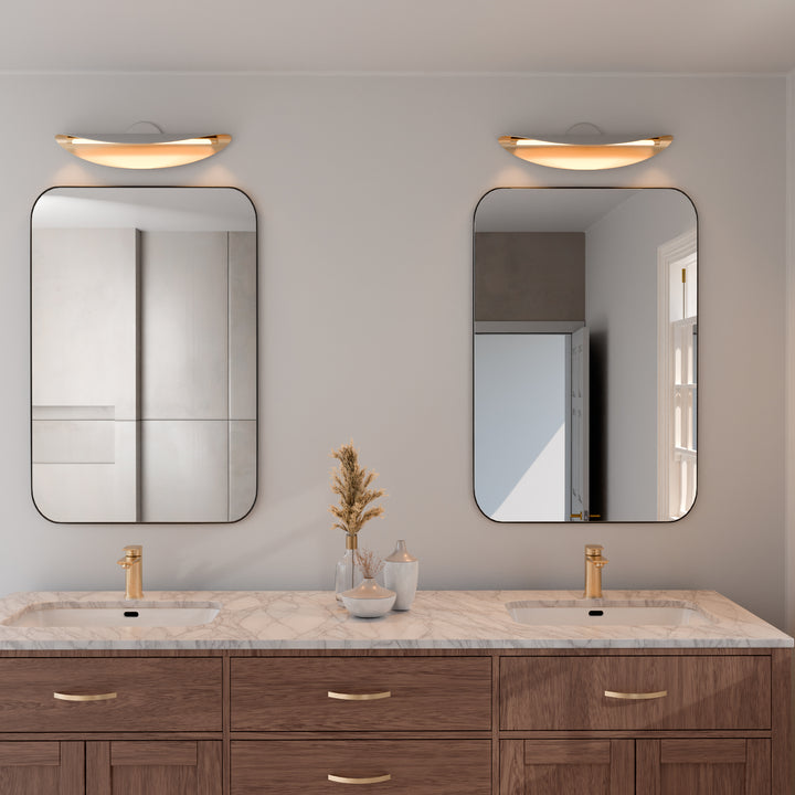 PIVOT CCT Sconce - White/Aged Brass