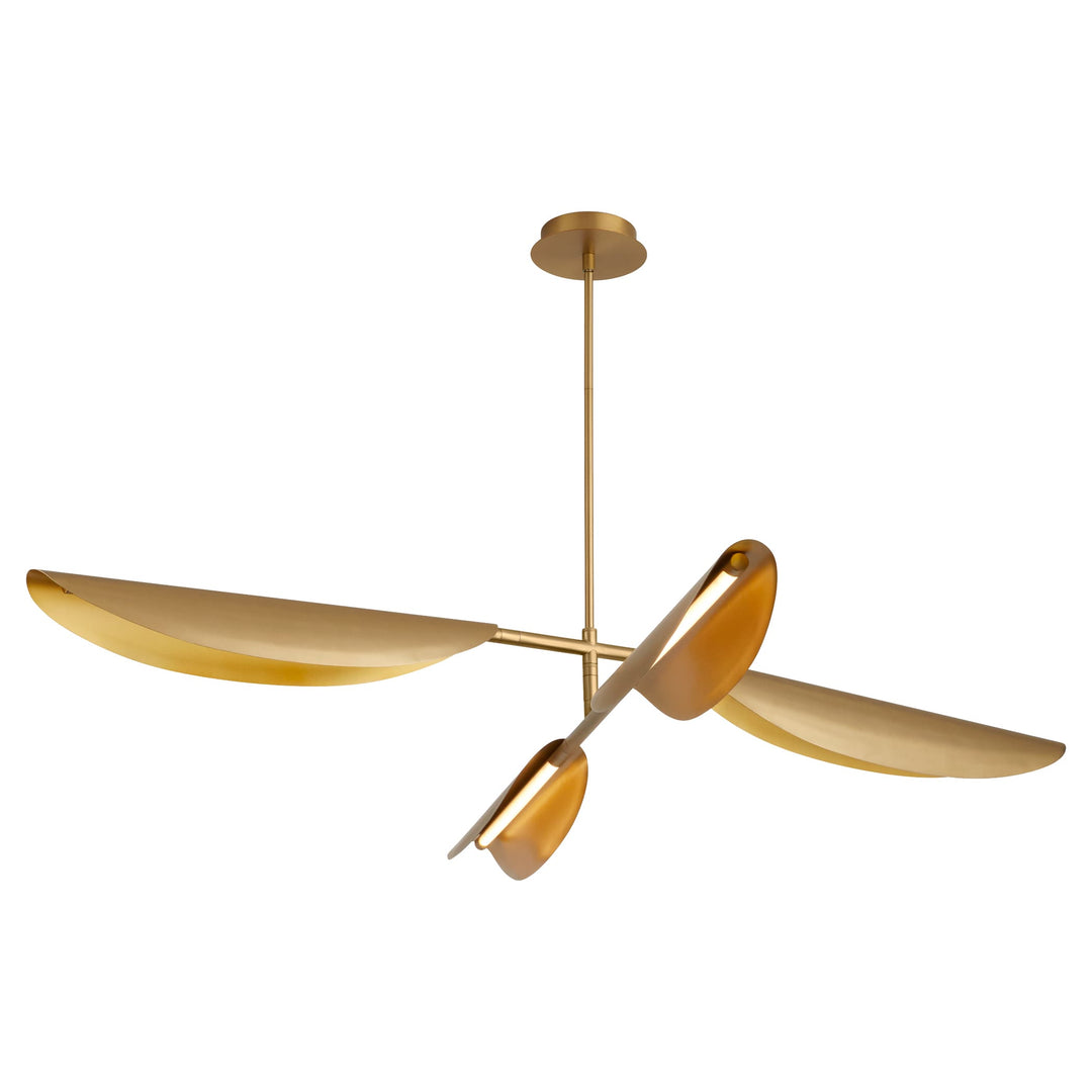 PIVOT CCT Four Light Chandelier - Aged Brass