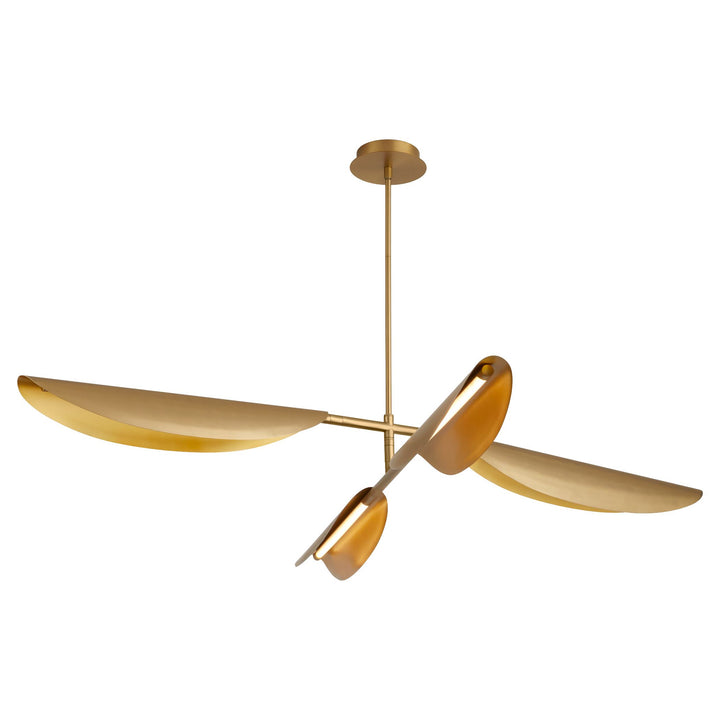 PIVOT CCT Four Light Chandelier - Aged Brass