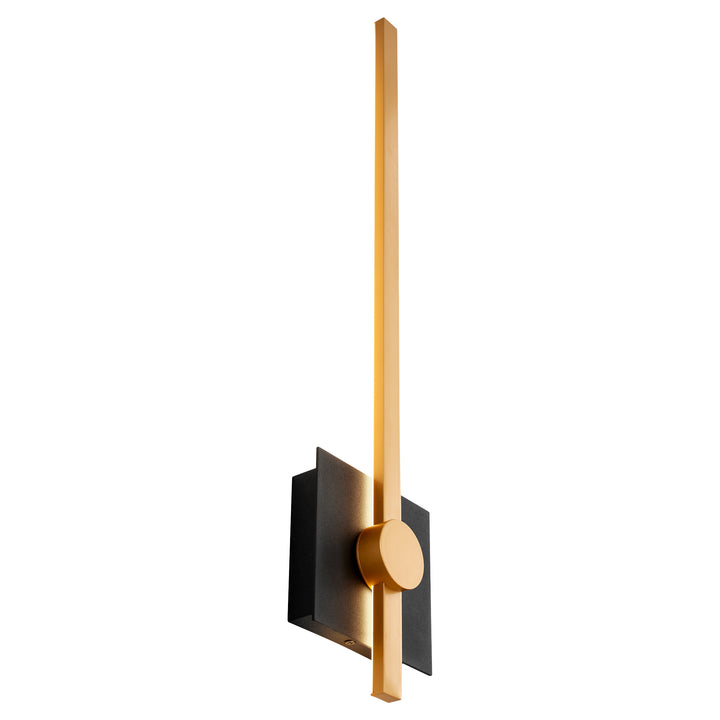 ZORA 24" Wall Sconce -3000k- Black/Industrial Brass