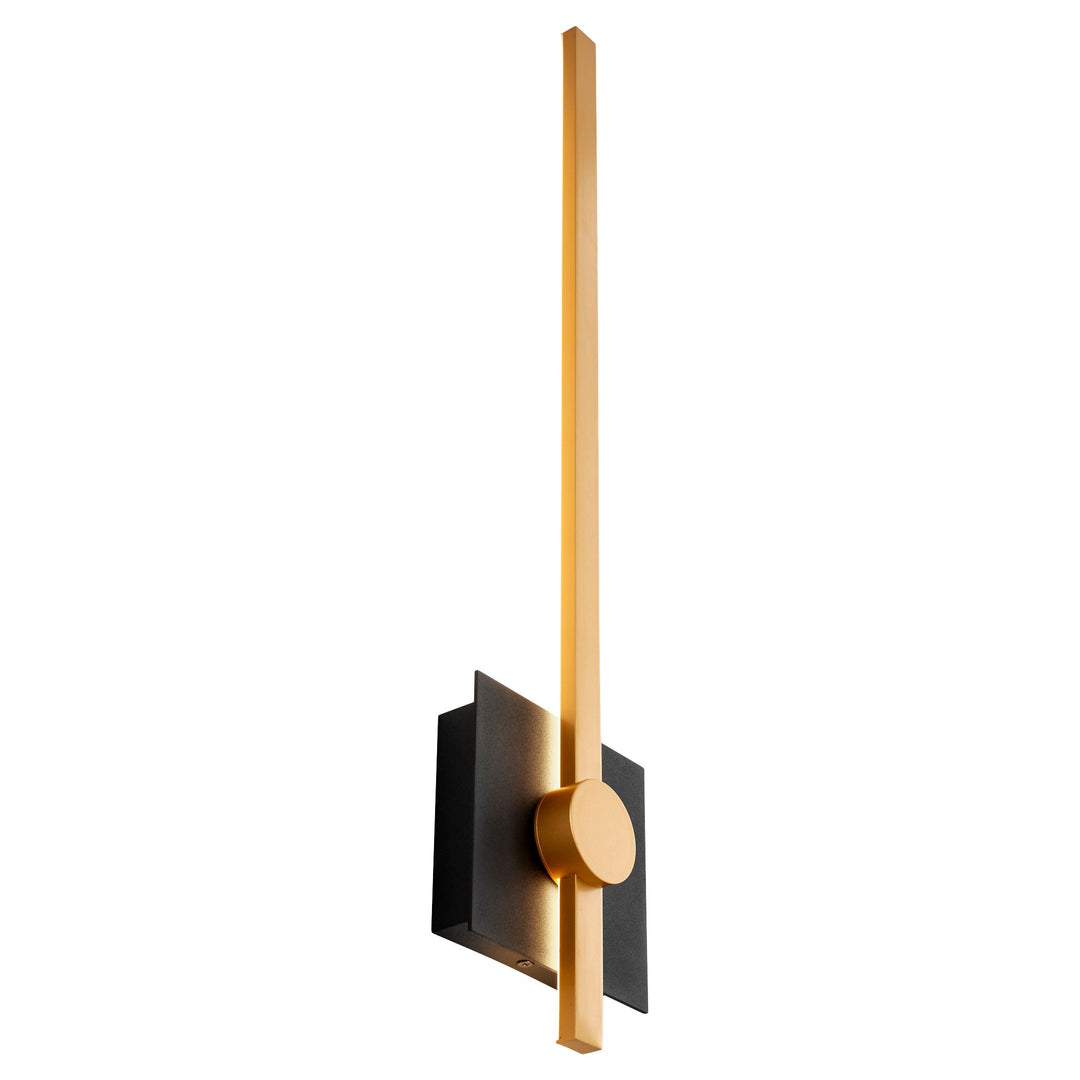 ZORA 24" Wall Sconce -3000k- Black/Industrial Brass