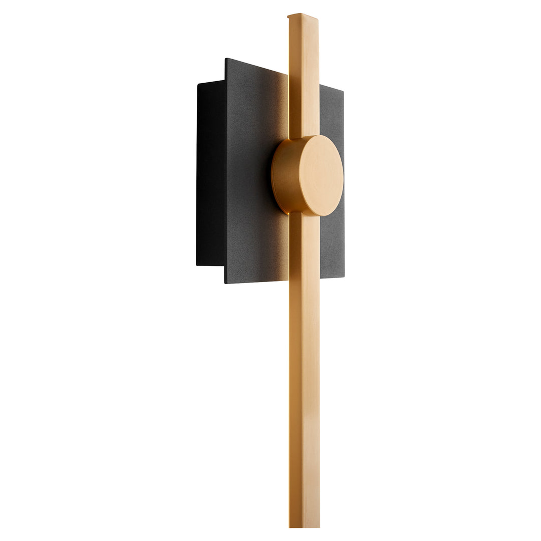 ZORA 24" Wall Sconce -3000k- Black/Industrial Brass