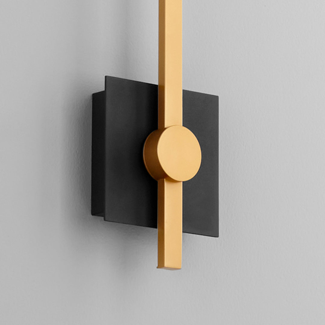 ZORA 24" Wall Sconce -3000k- Black/Industrial Brass