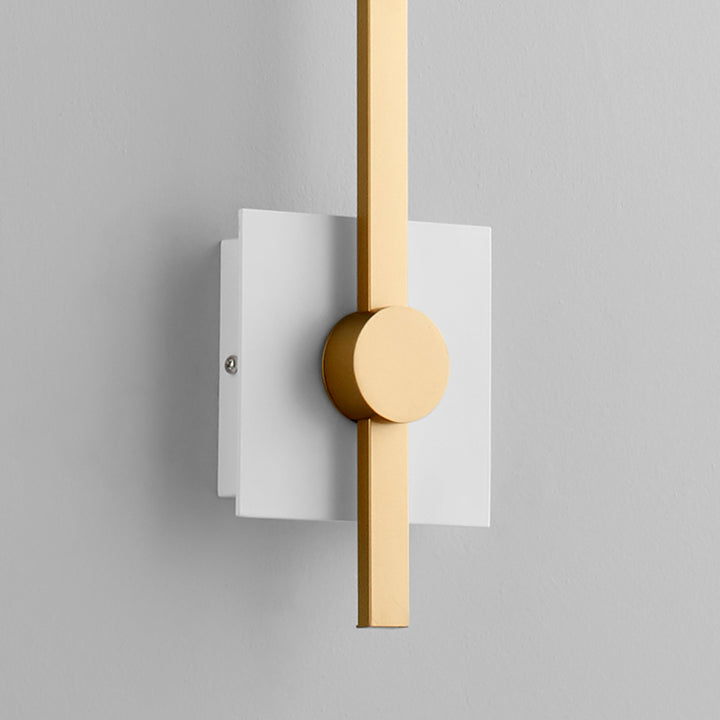 ZORA 24" Wall Sconce -3000k- White/Industrial Brass