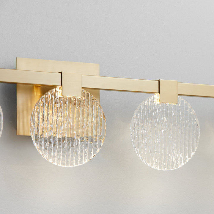 AXIOM Five Light CCT Vanity - Aged Brass
