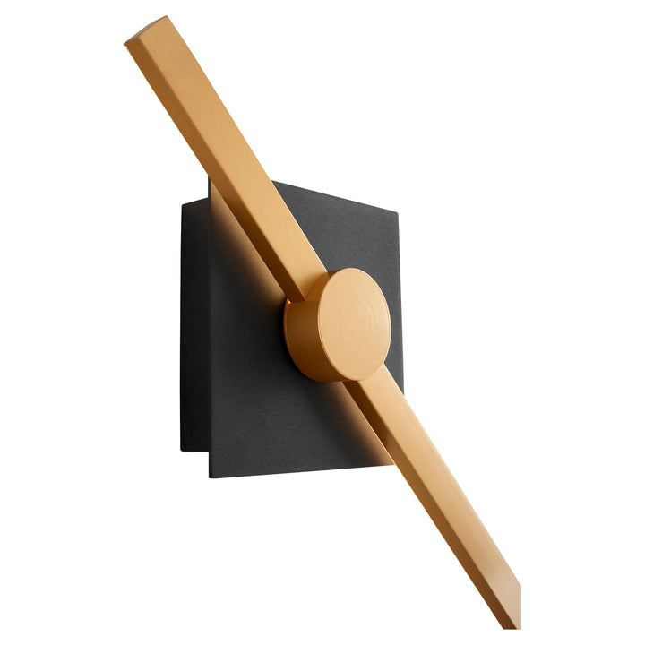 ZORA 32" Wall Sconce -3000k- Black/Industrial Brass