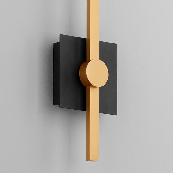 ZORA 32" Wall Sconce -3000k- Black/Industrial Brass