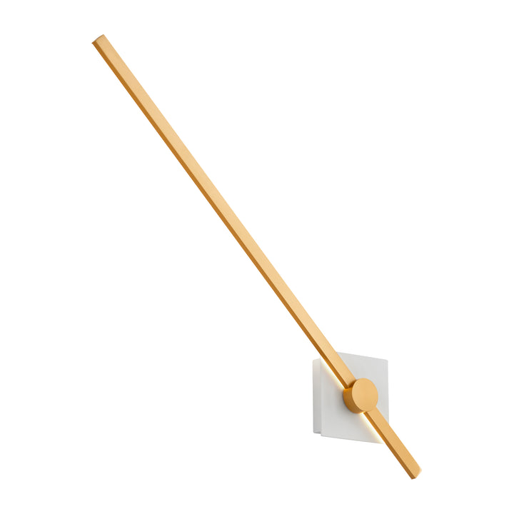 ZORA 32" Wall Sconce -3000k- White/Industrial Brass