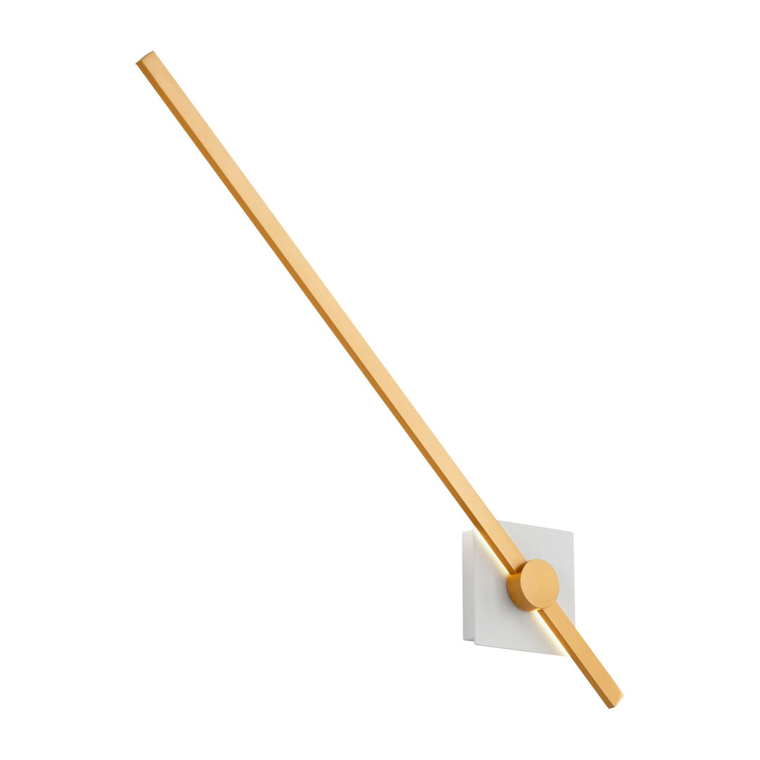 ZORA 32" Wall Sconce -3000k- White/Industrial Brass