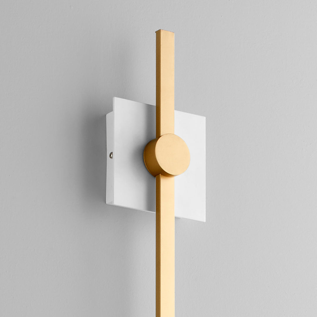 ZORA 32" Wall Sconce -3000k- White/Industrial Brass