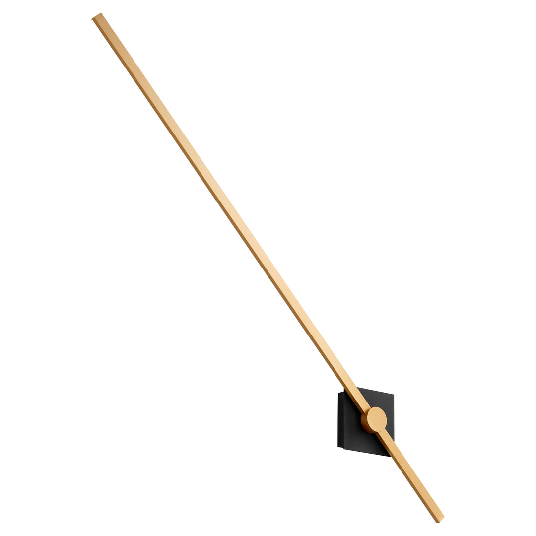 ZORA 48" Wall Sconce -3000k- Black/Industrial Brass