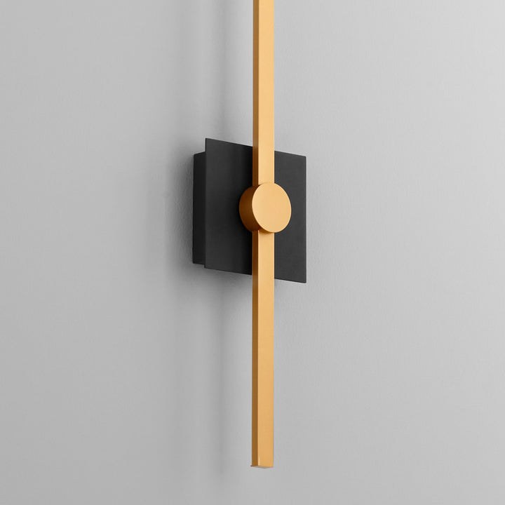 ZORA 48" Wall Sconce -3000k- Black/Industrial Brass