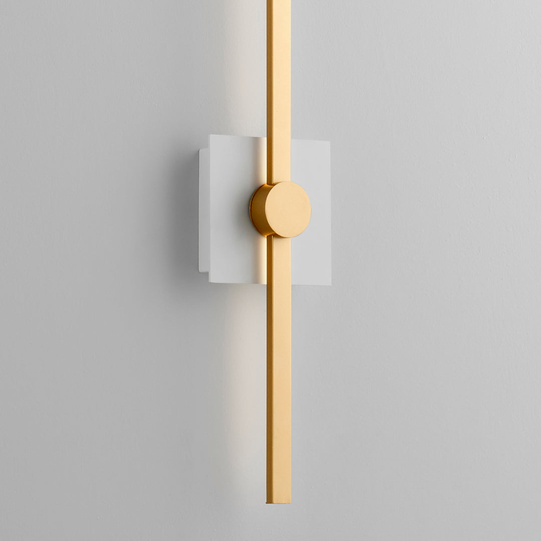 ZORA 48" Wall Sconce -3000k- White/Industrial Brass